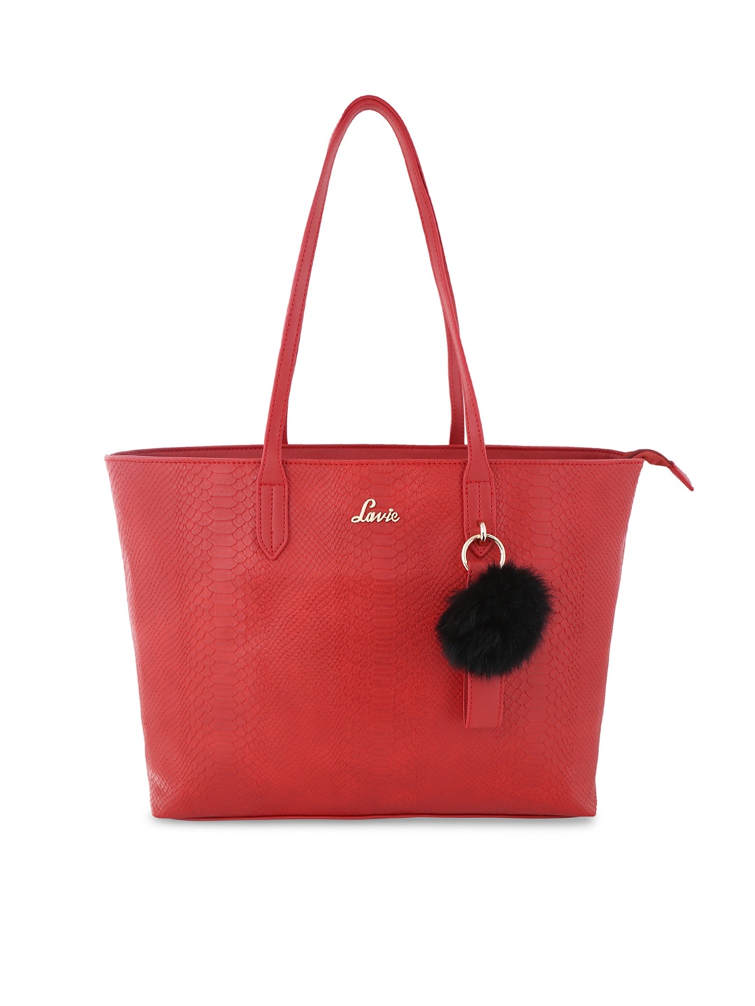 

Lavie Red Textured & Embellished Shoulder Bag