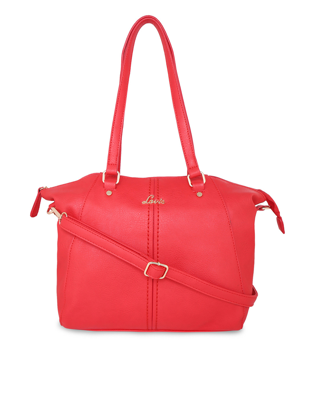 

Lavie Coral Red Solid Shoulder Bag