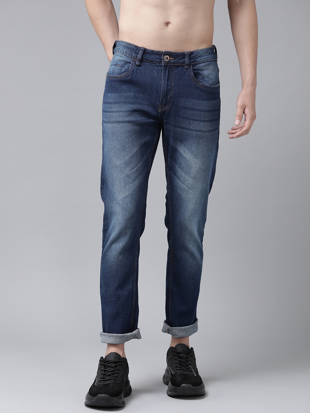 

Roadster Men Navy Blue Slim Fit Mid-Rise Clean Look Jeans