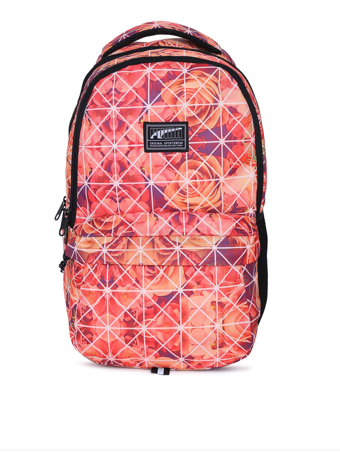 

Puma Unisex Coral & White Graphic Print Academy Laptop Backpack