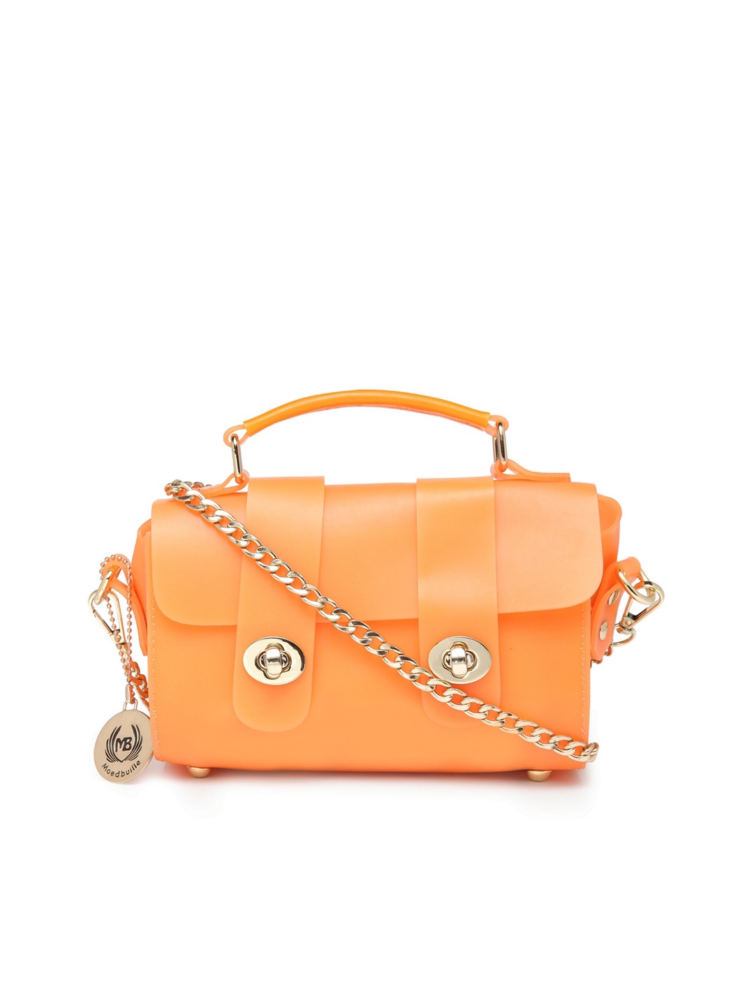 

Moedbuille Women Orange Solid Sling Bag