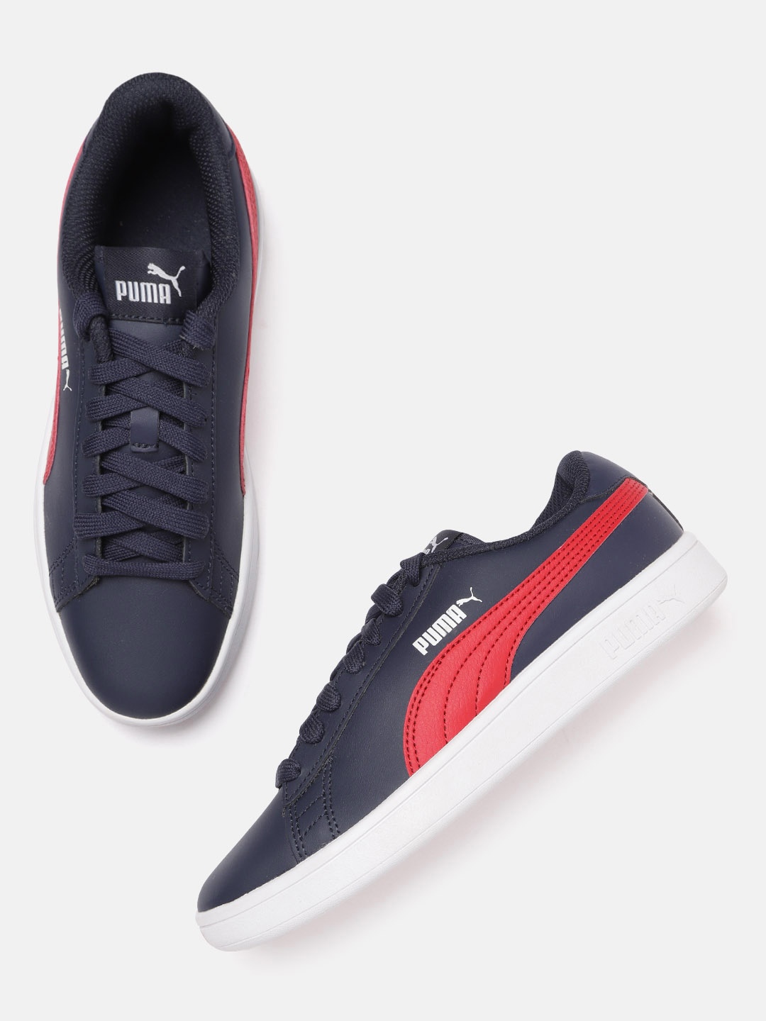 

Puma Kids Leather Smash V2 Sneakers, Navy blue