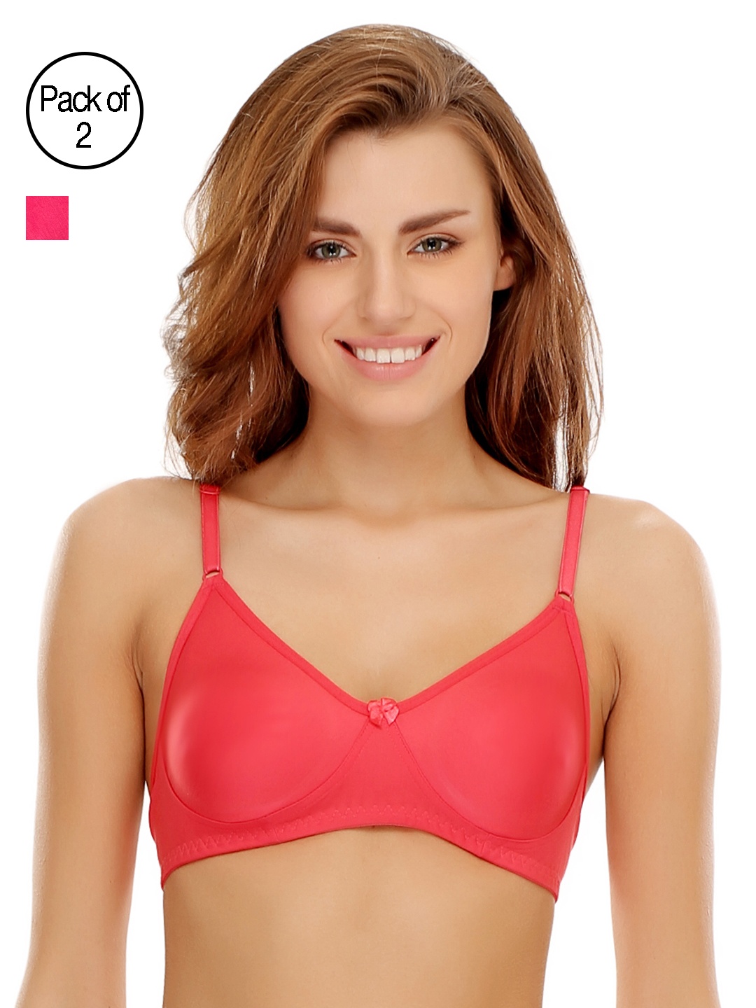 

Clovia Pack of 2 T-shirt Bras, Pink