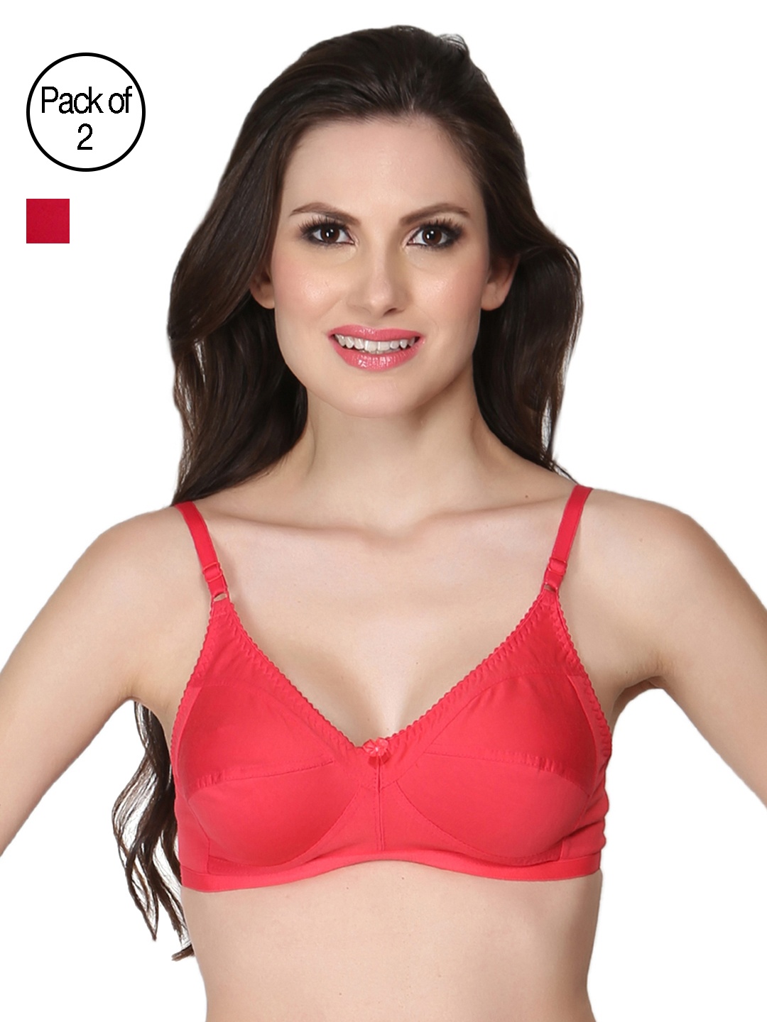 

Clovia Pack of 2 Everyday Bra, Maroon