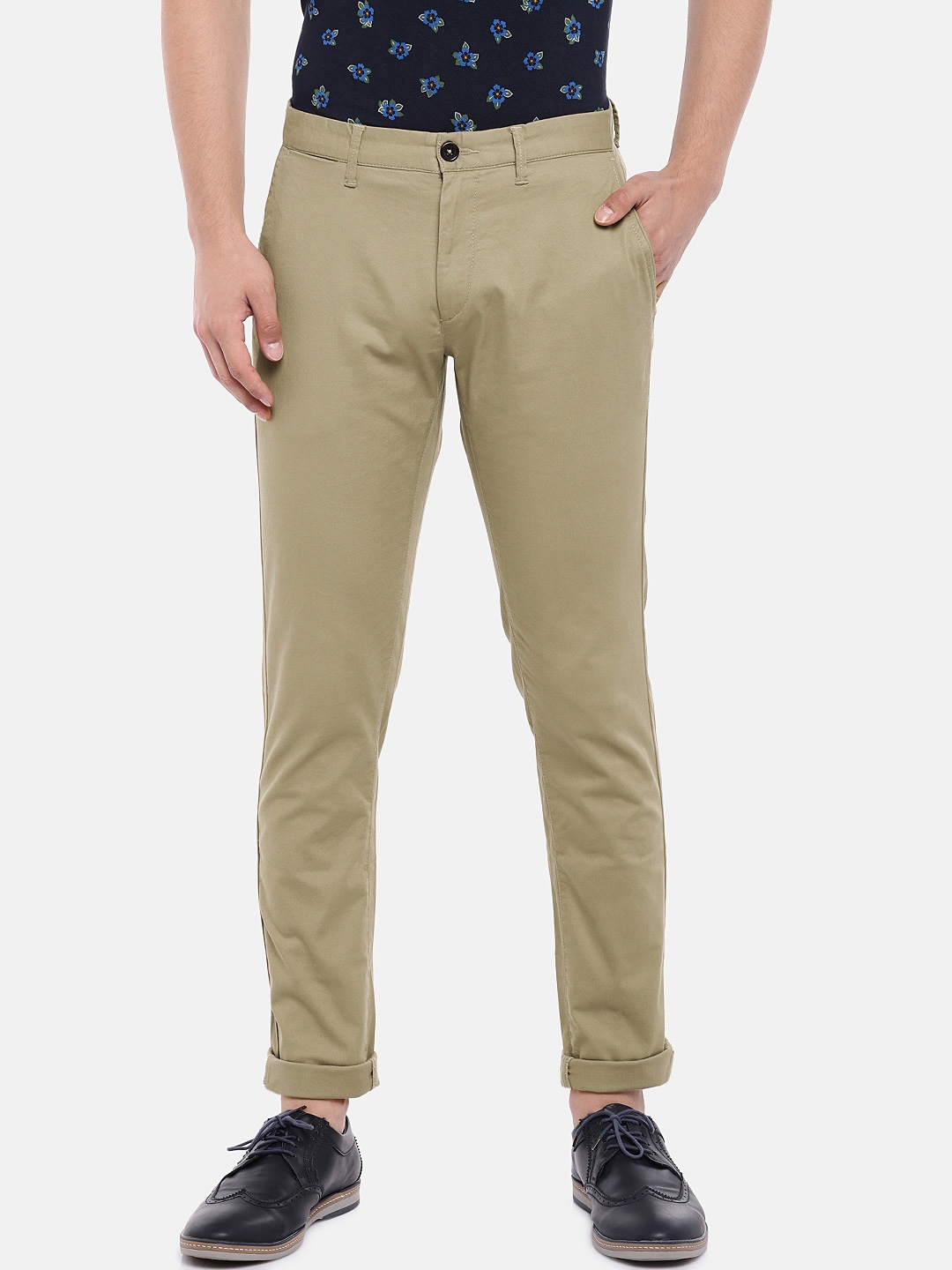 

U.S. Polo Assn. Men Khaki Slim Fit Solid Chinos