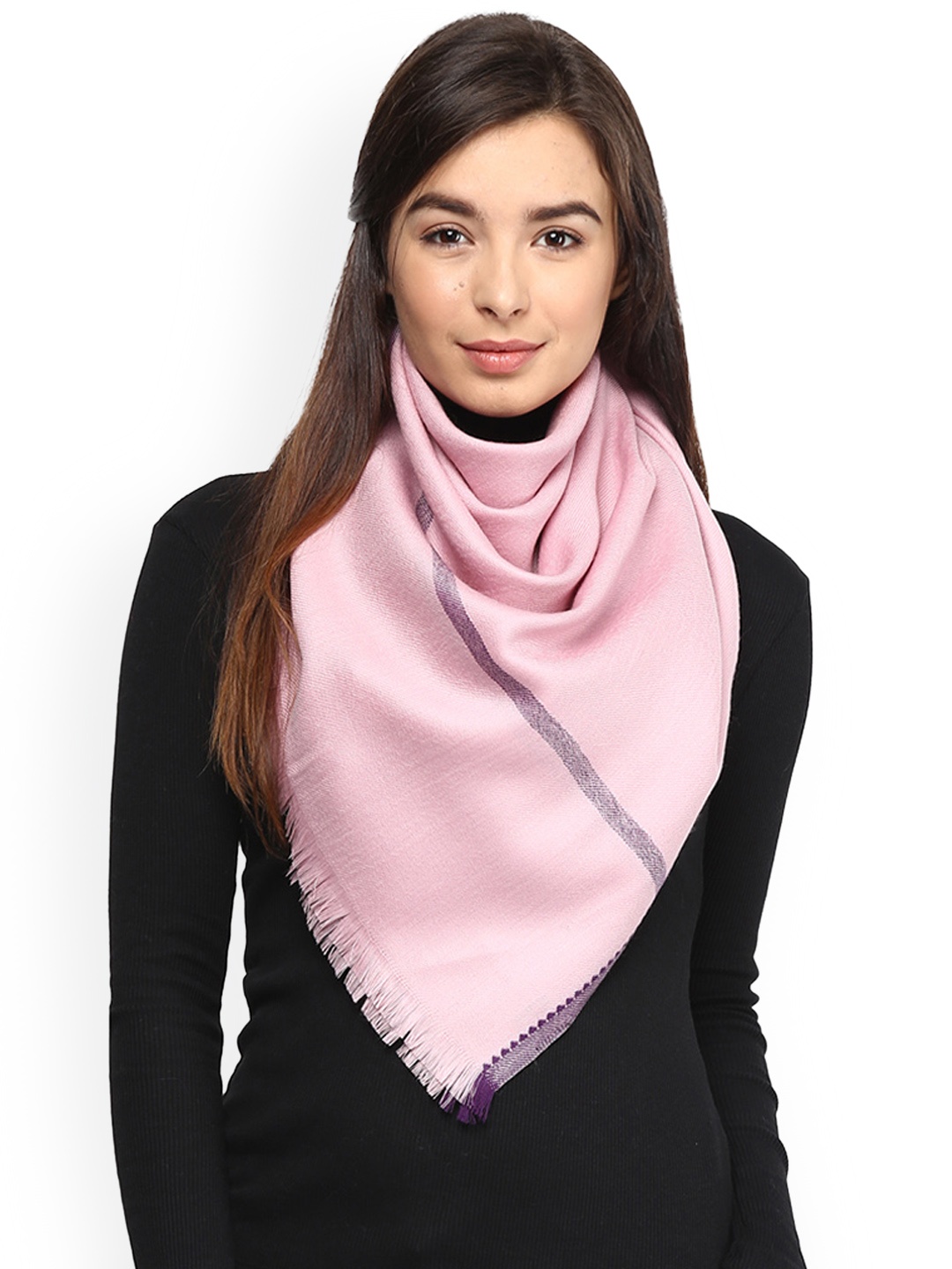 

SHINGORA Women Pink Woollen Sustainable Shawl