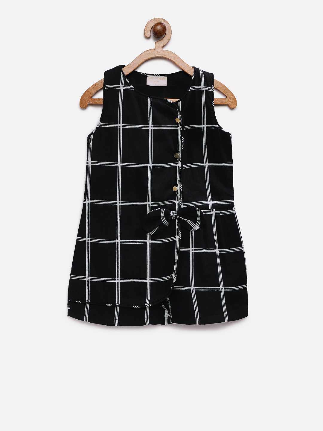 

Fairies Forever Black Checked Playsuit