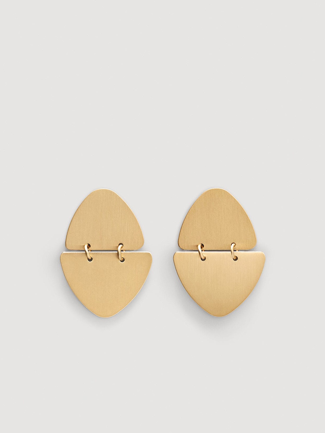 

MANGO Gold-Toned Geometric Drop Earrings