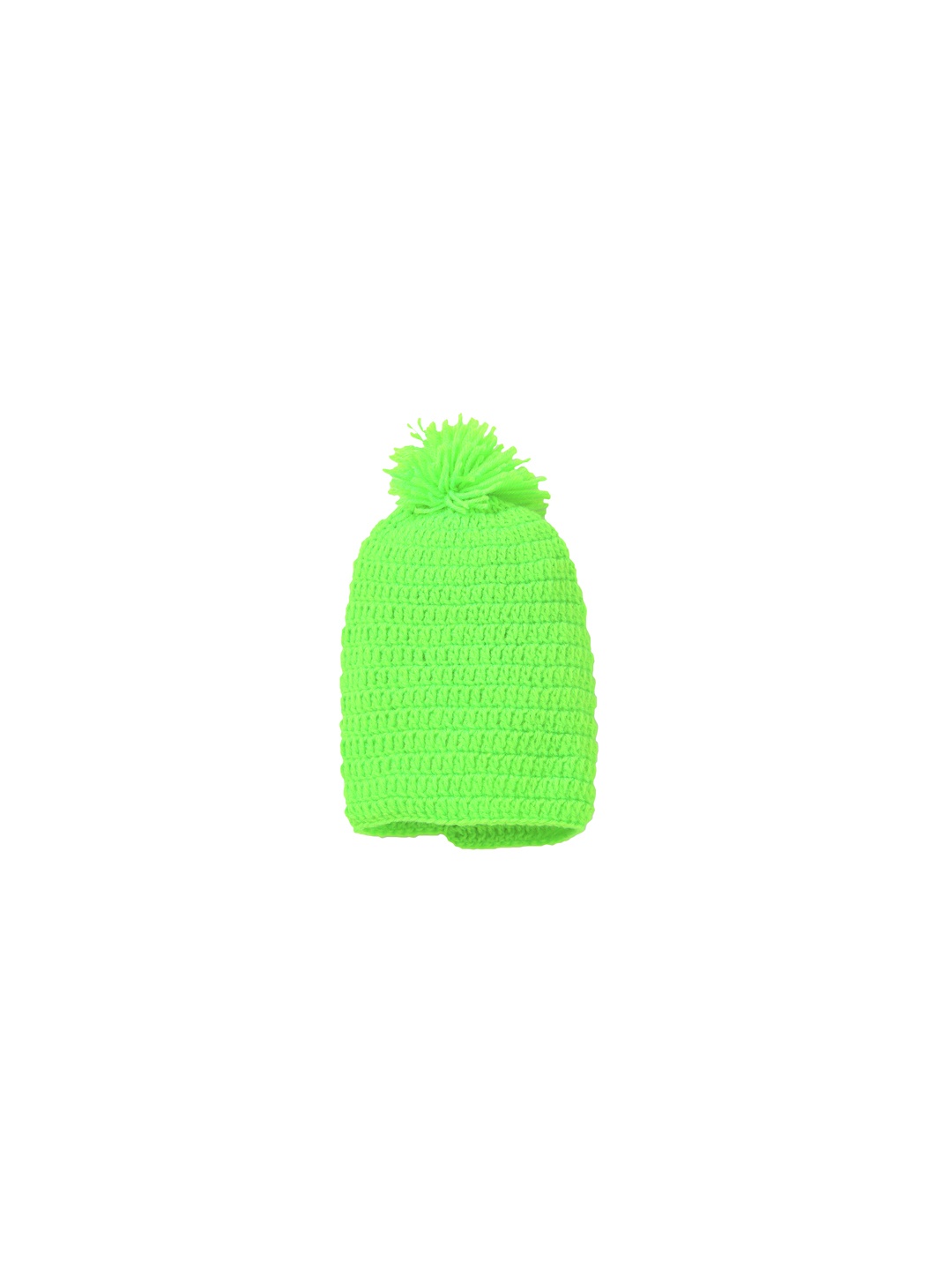 

CHUTPUT Kids Fluorescent Green Self Design Woolen Beanie