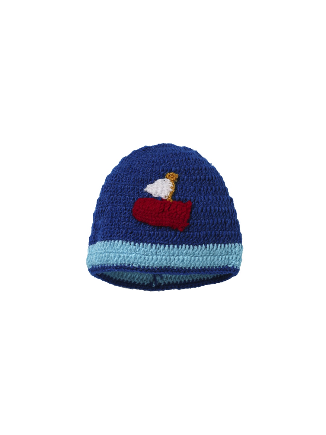 

CHUTPUT Kids Blue Self Design Woolen Beanie