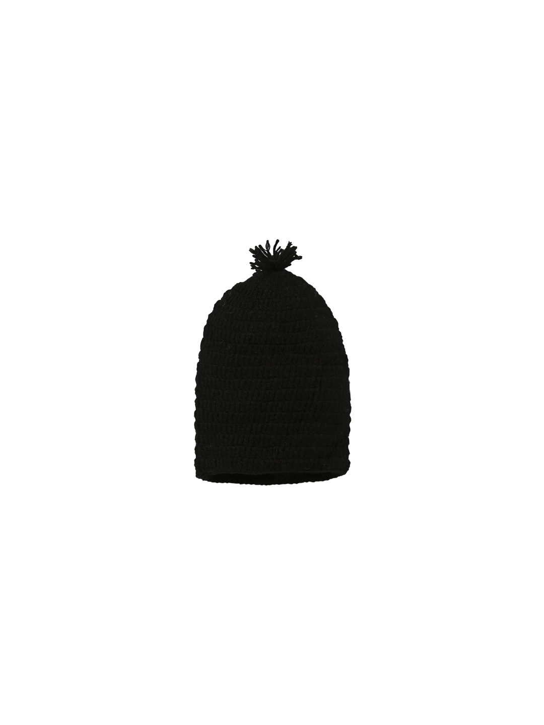 

CHUTPUT Kids Black Self Design Woolen Beanie