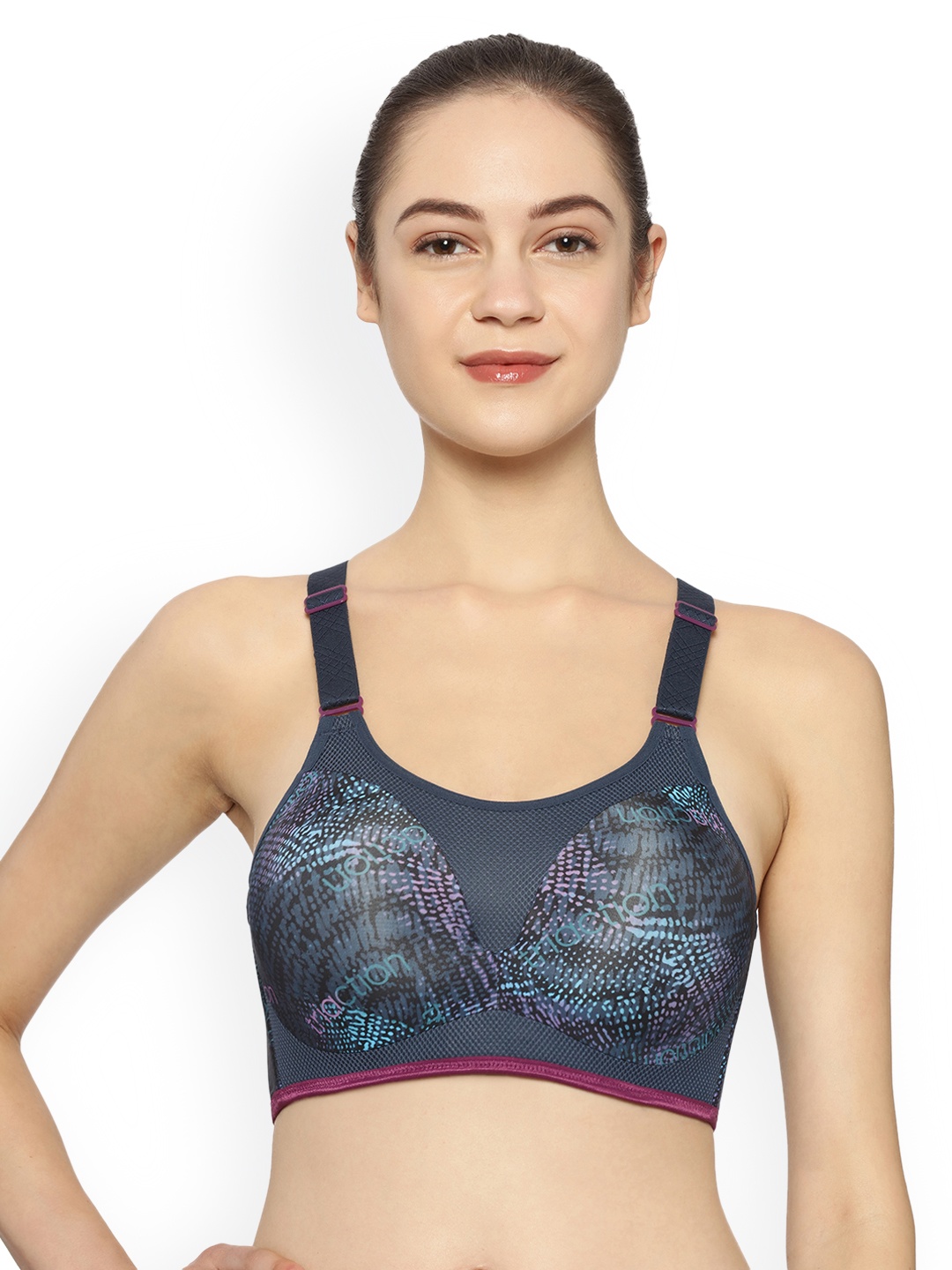 

Triumph Grey Triaction Magic Motion Pro Magic-Wired Padded Control Cross-Back Sports Bra