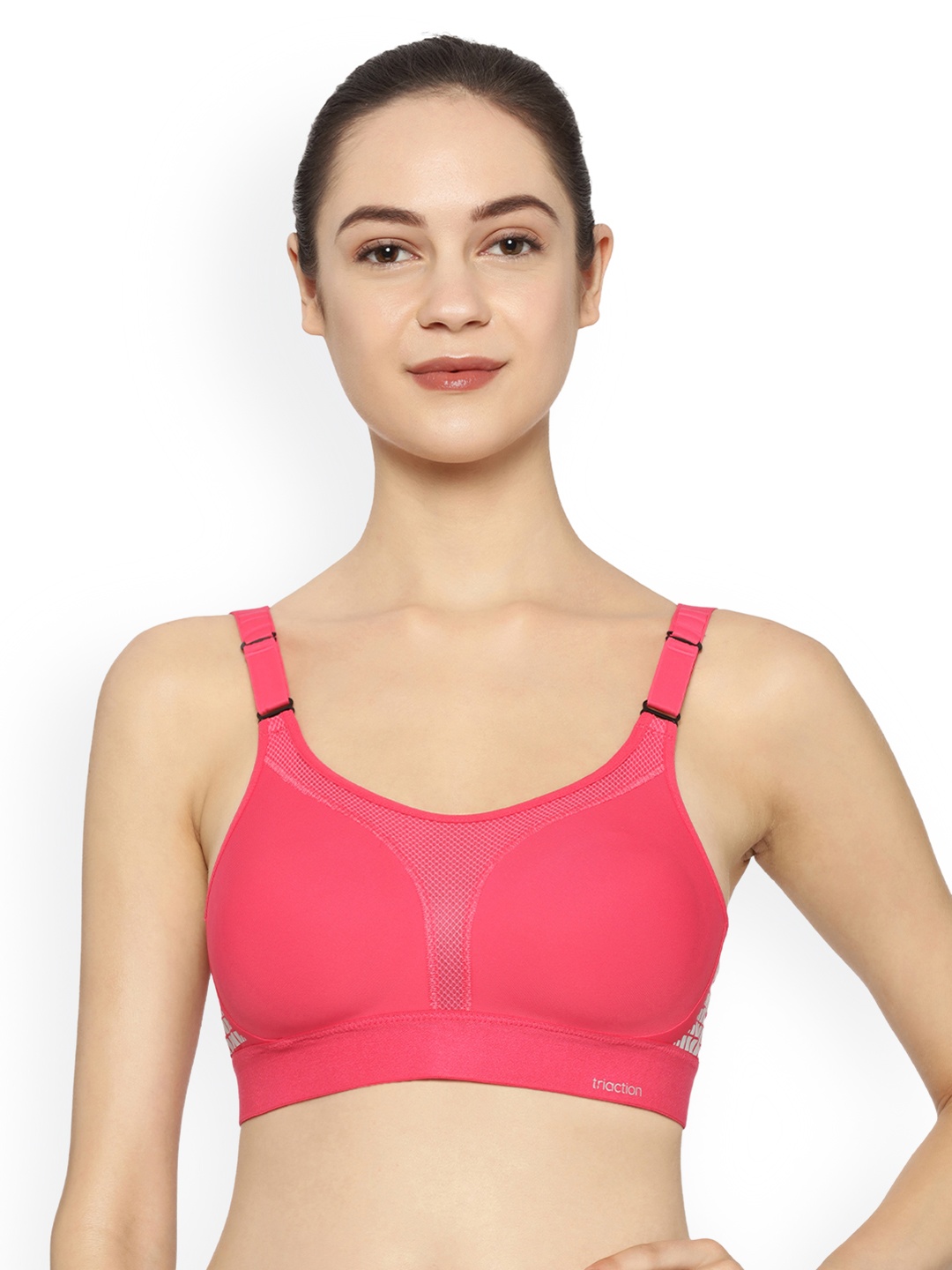 

Triumph Triaction Lite Non Padded Wireless Extreme Bounce Control Sports Bra, Pink