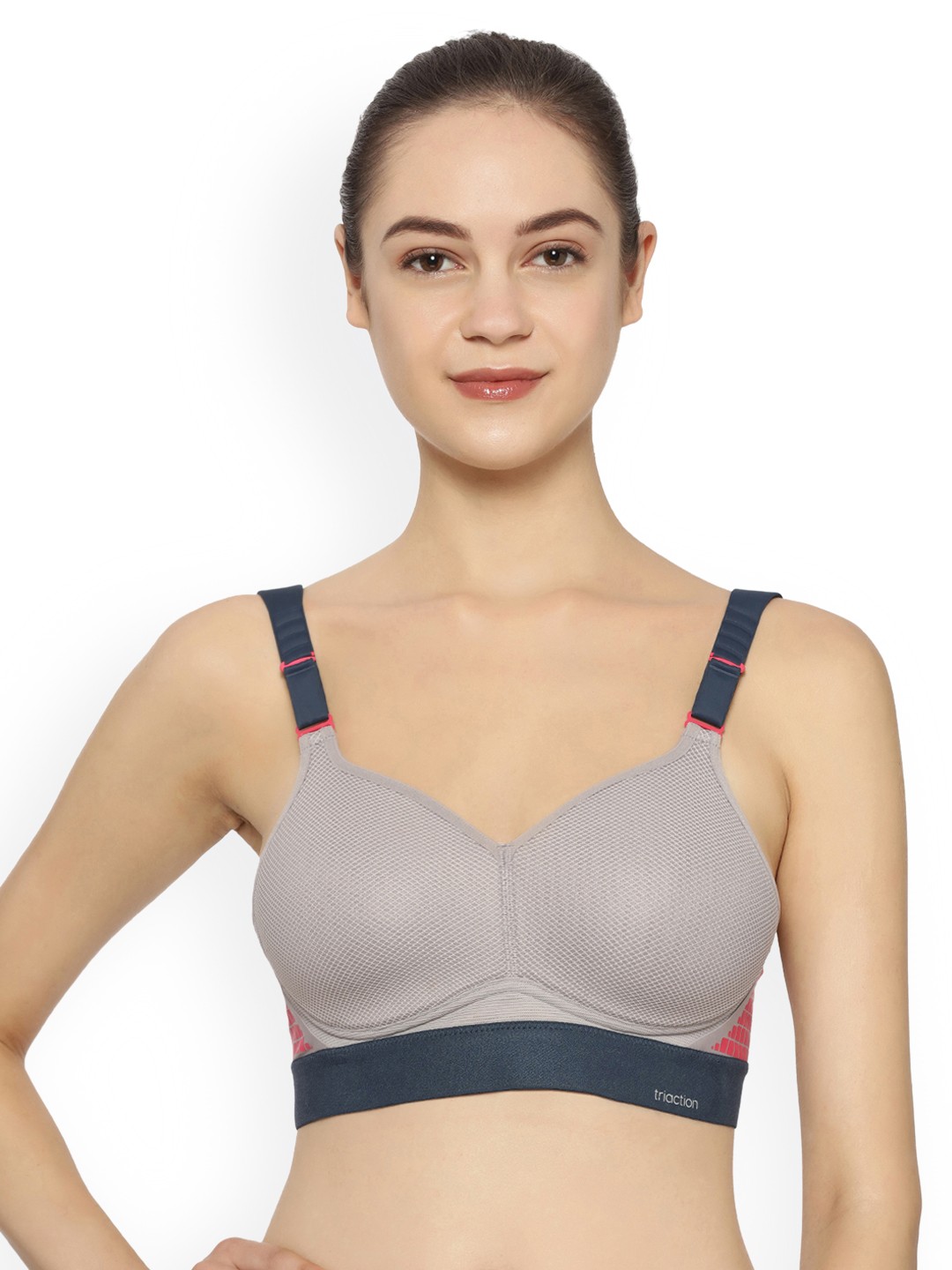 

Triumph Triaction Hybrid Lite Padded Wireless High Bounce Control Sports Bra, Grey