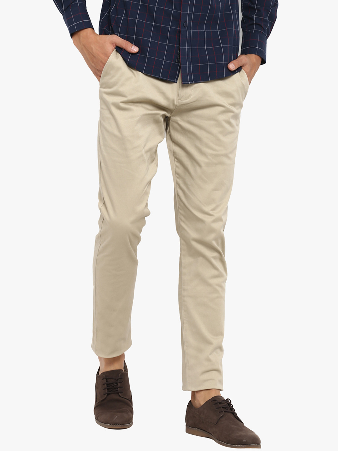 

Red Tape Men Beige Skinny Fit Solid Chinos