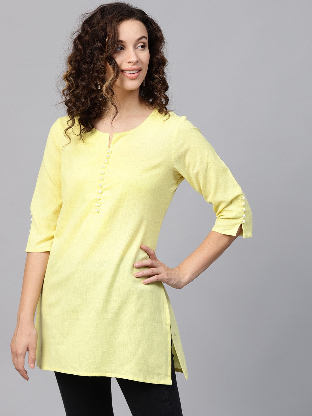 

Shree Yellow Solid Tunic