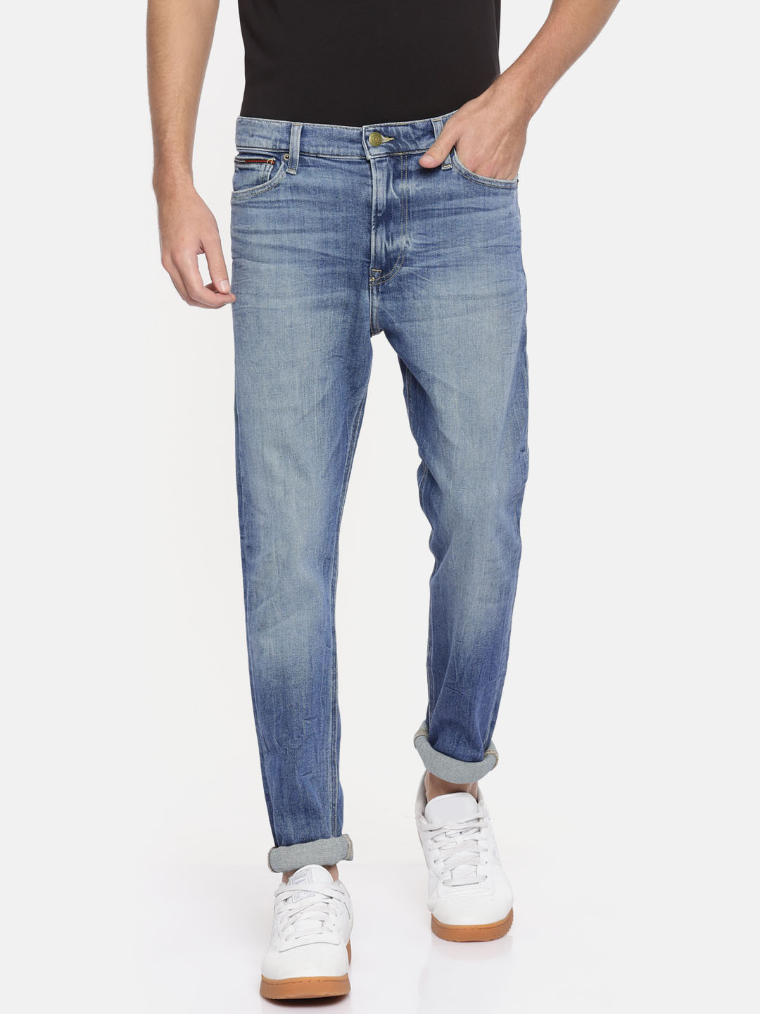 

Tommy Hilfiger Men Blue Skinny Fit Mid-Rise Clean Look Stretchable Jeans