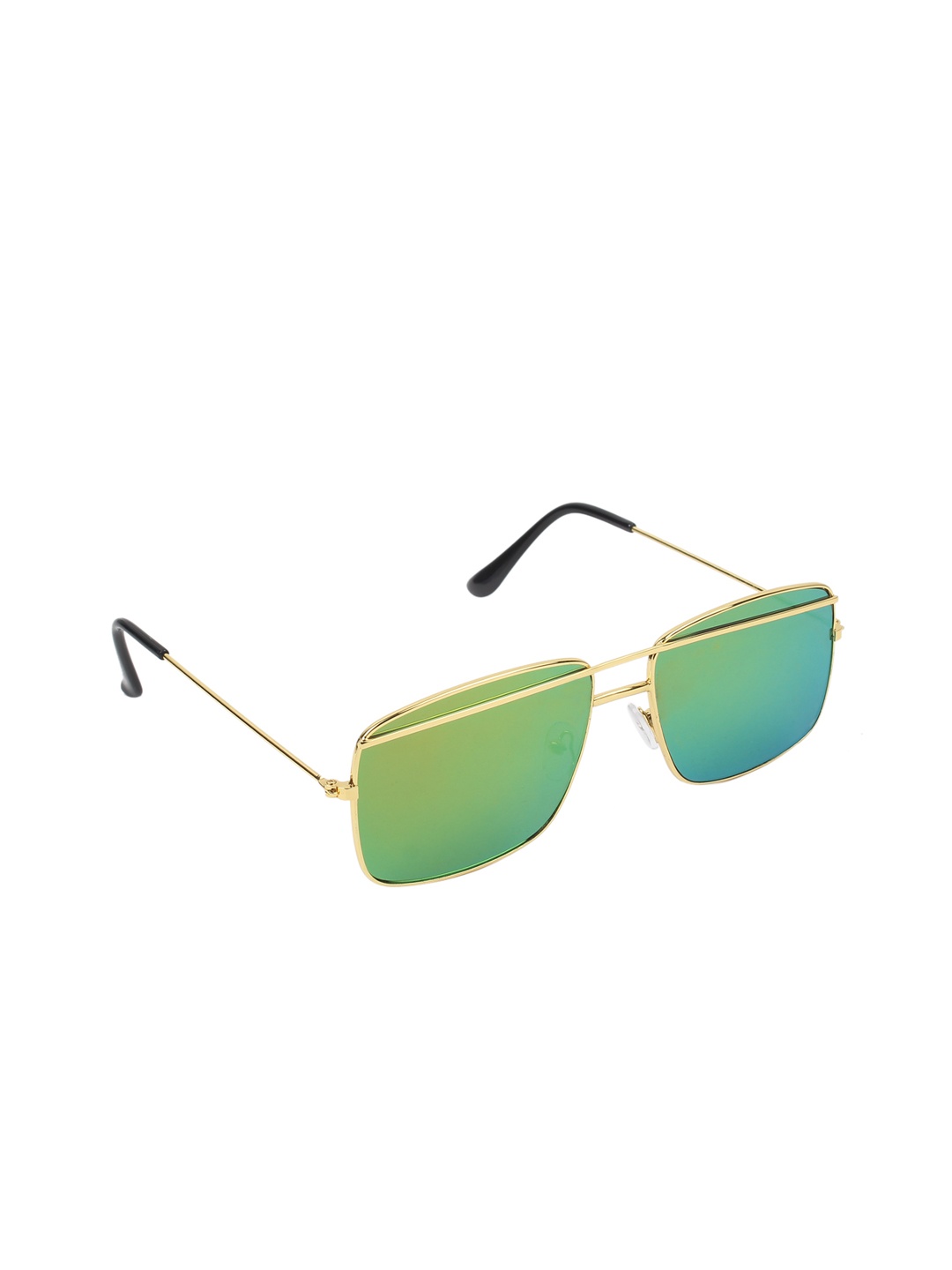 

Swiss Design Unisex Rectangle Sunglasses, Green