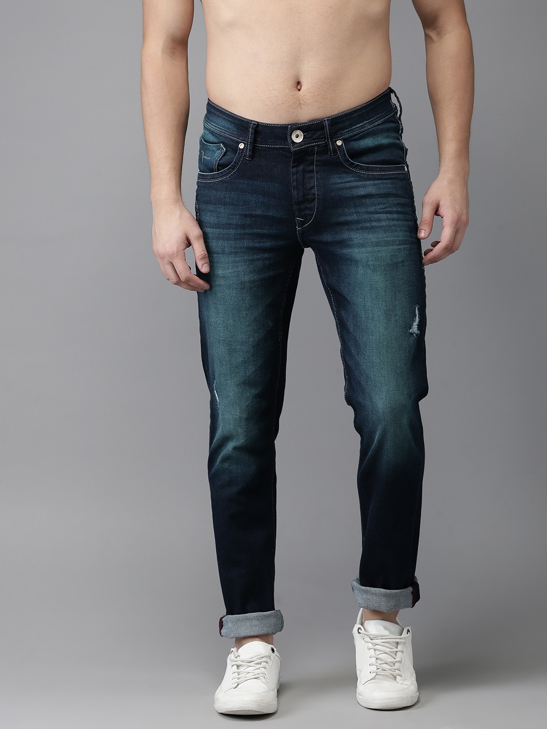 

Flying Machine Men Blue Skinny Fit Mid-Rise Jeans