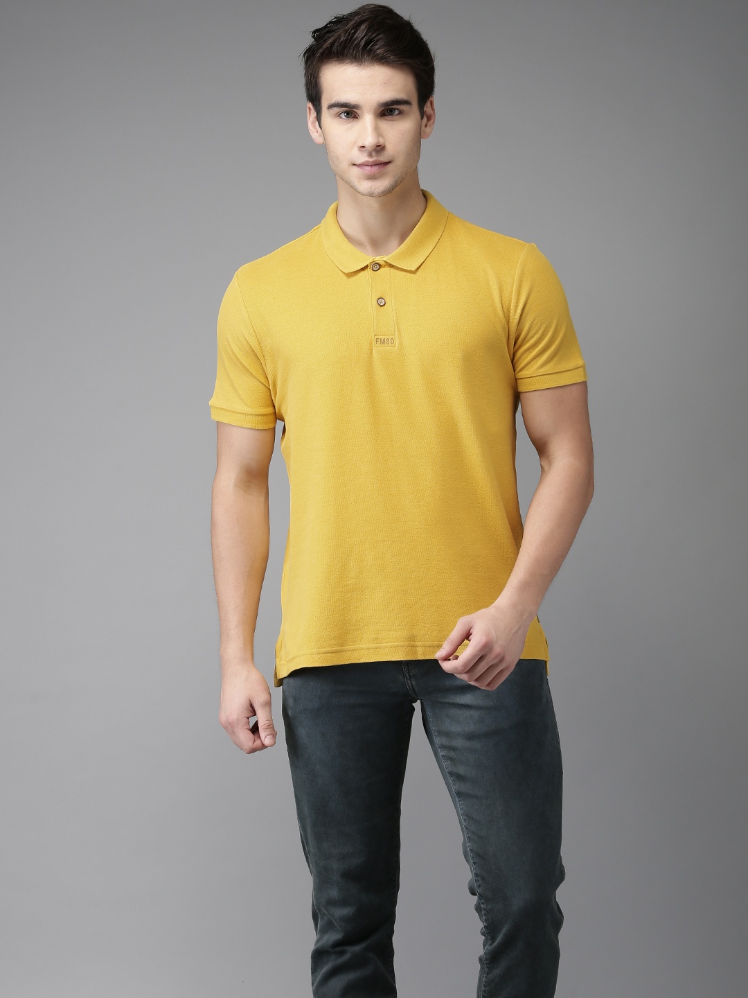 

Flying Machine Men Yellow Polo T-shirt