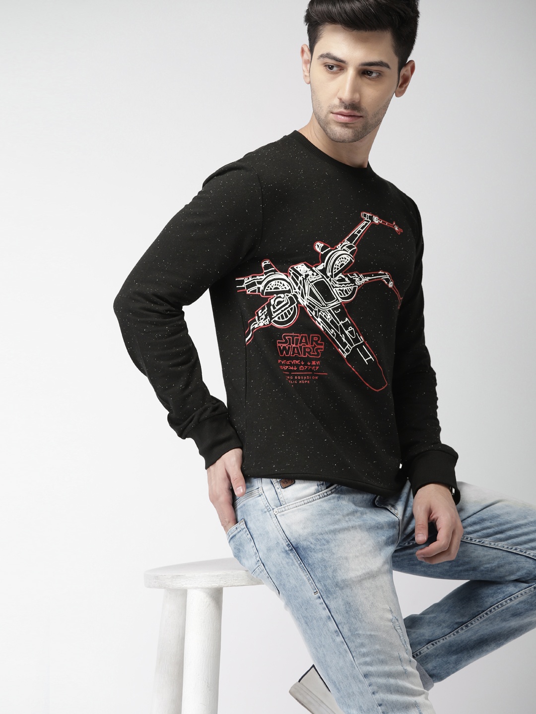 

Celio Men Black Printed Sweatshirt