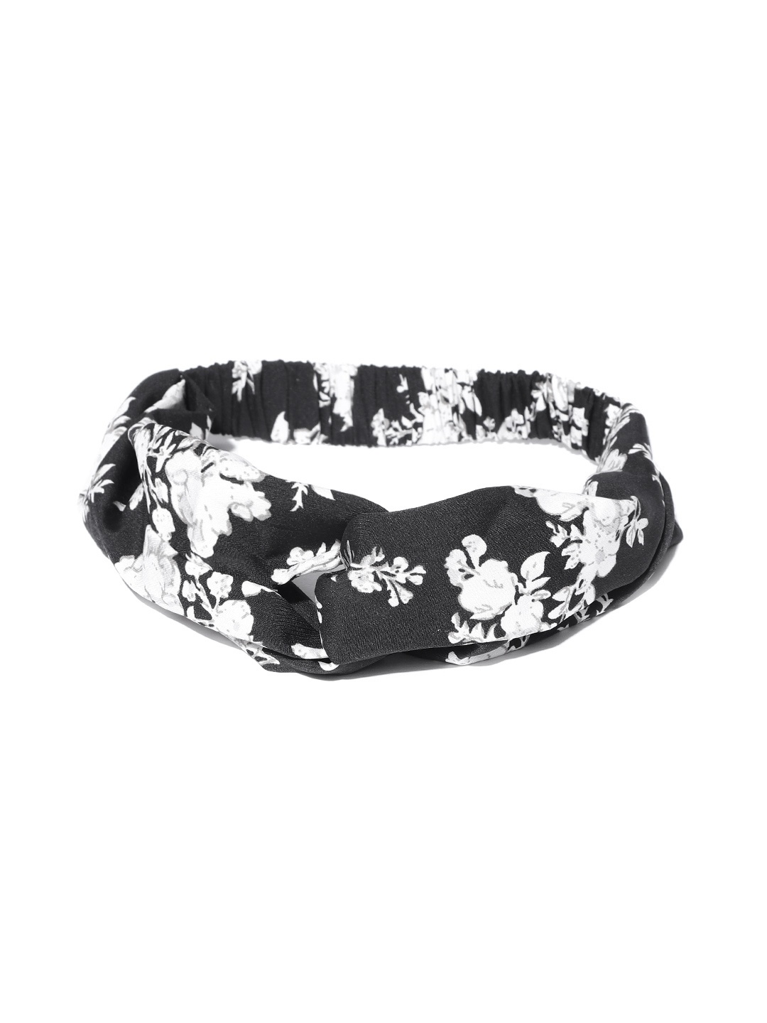 

Blueberry Black & Off White Floral Print Hairband
