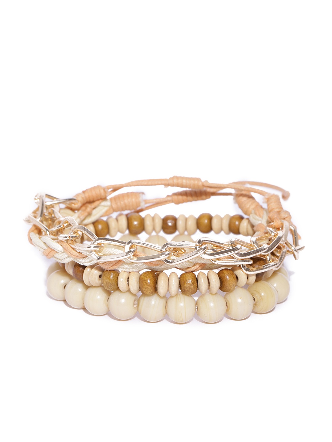 

Blueberry Men Set of 4 Beige Bracelets