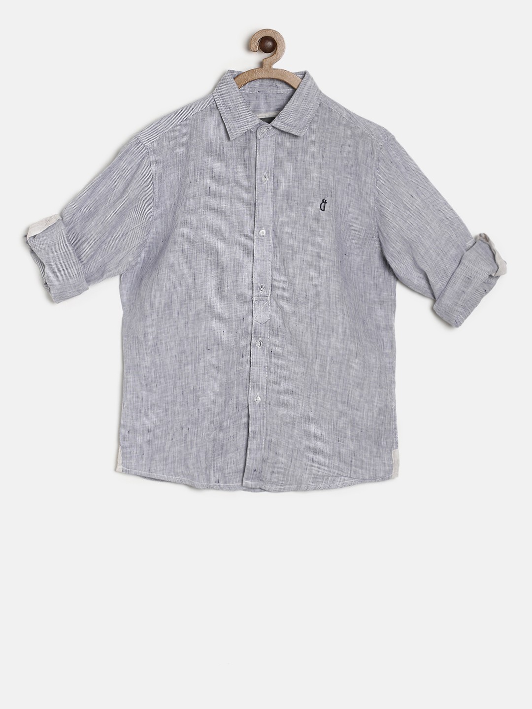 

Gini and Jony Boys Blue Regular Fit Striped Casual Shirt