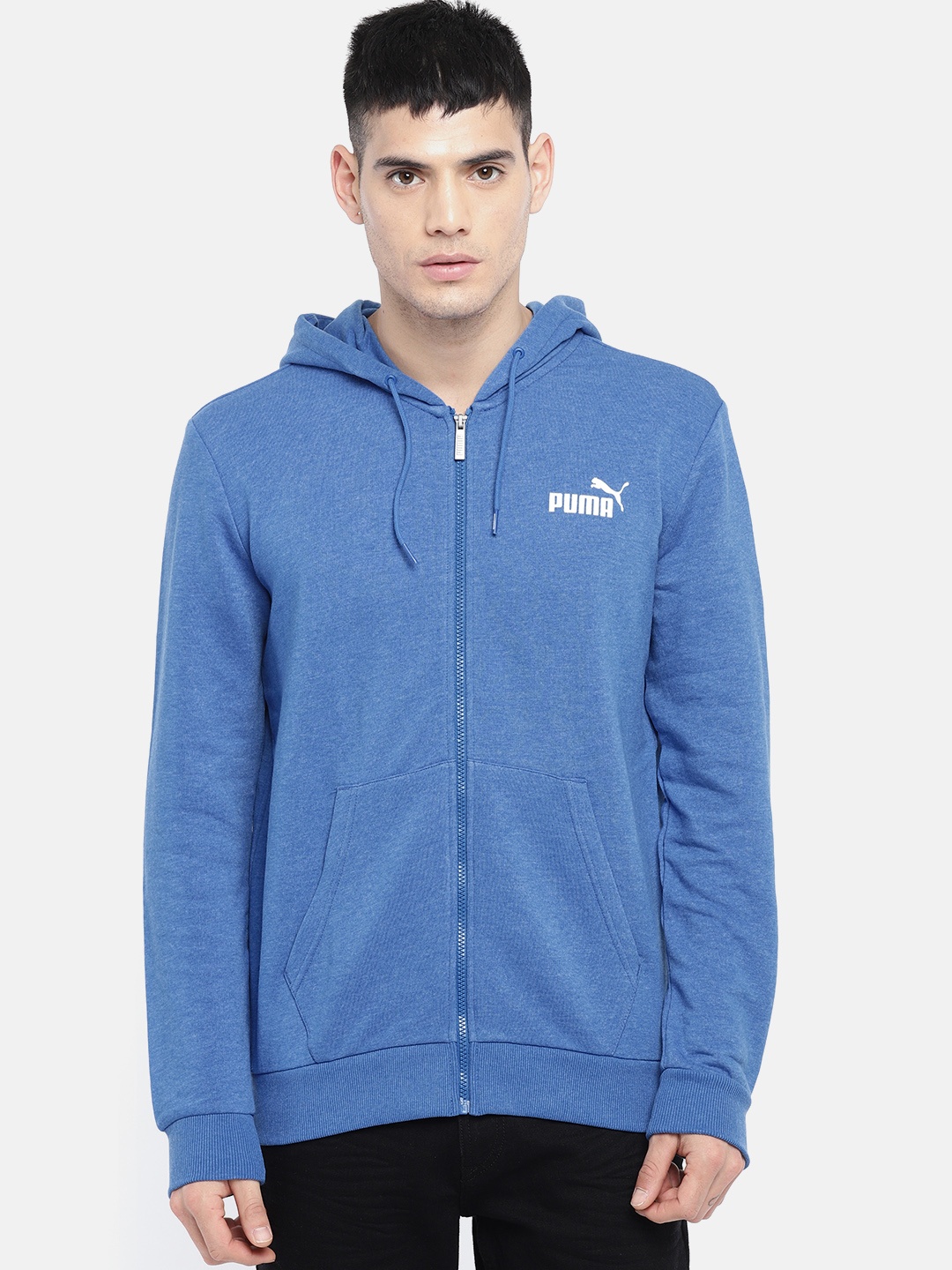 

Puma Men Blue Elevated ESS FZ Hoody TR Track Sweatshirt