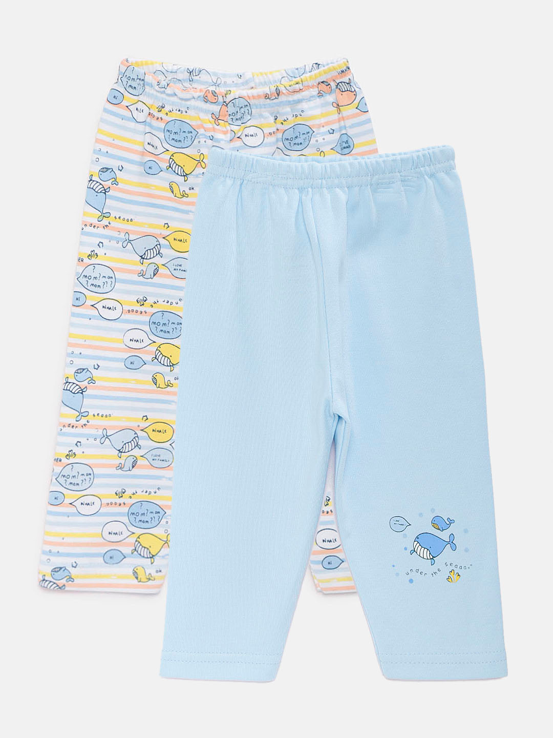 

MeeMee Kids-Unisex Pack of 2 Leggings, Blue