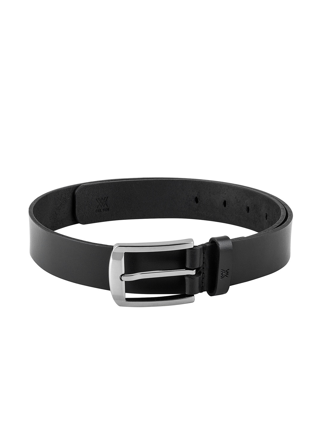 

Aditi Wasan Men Black Solid Leather Belt