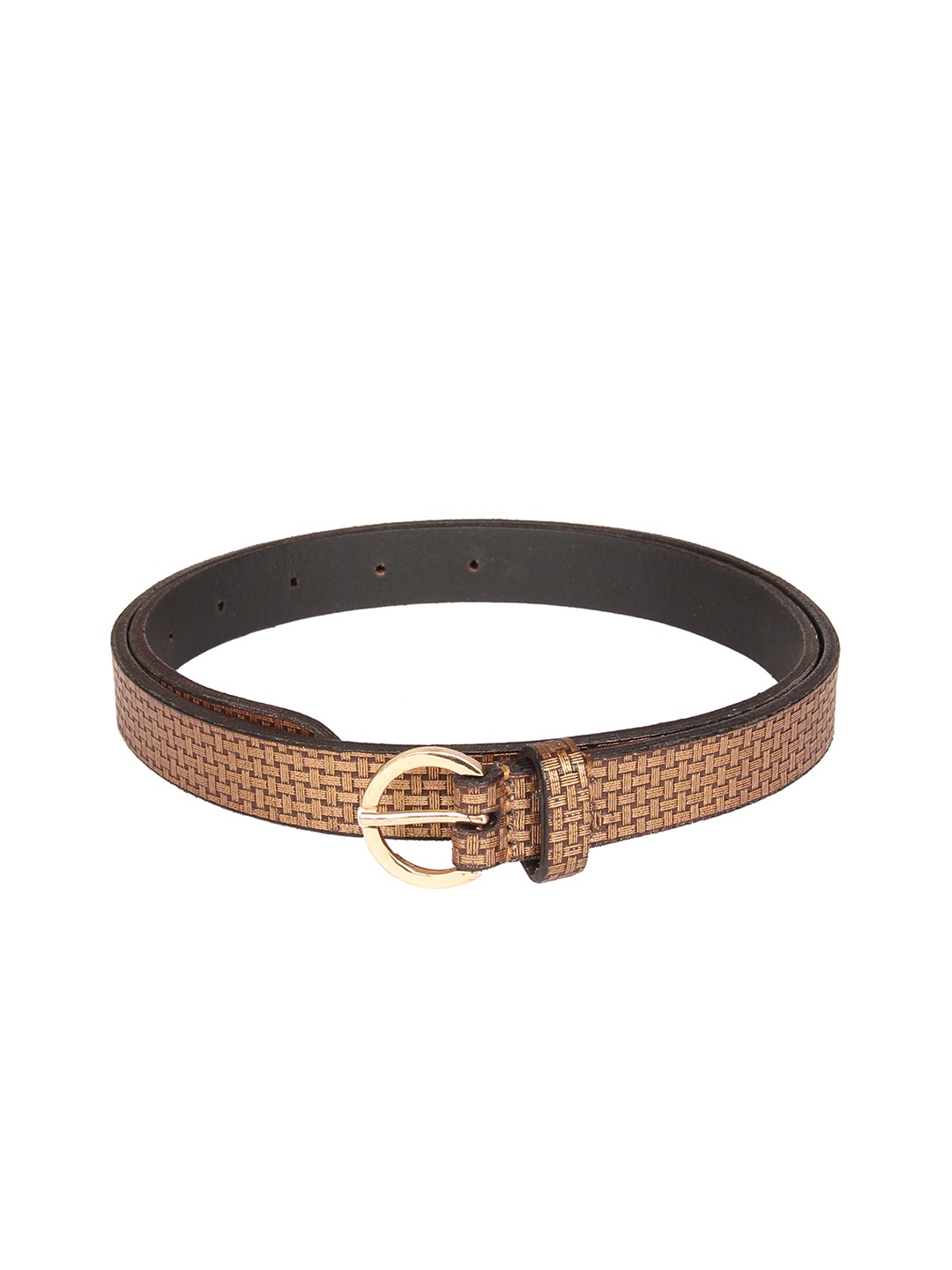 

Aditi Wasan Women Tan Solid Leather Belt
