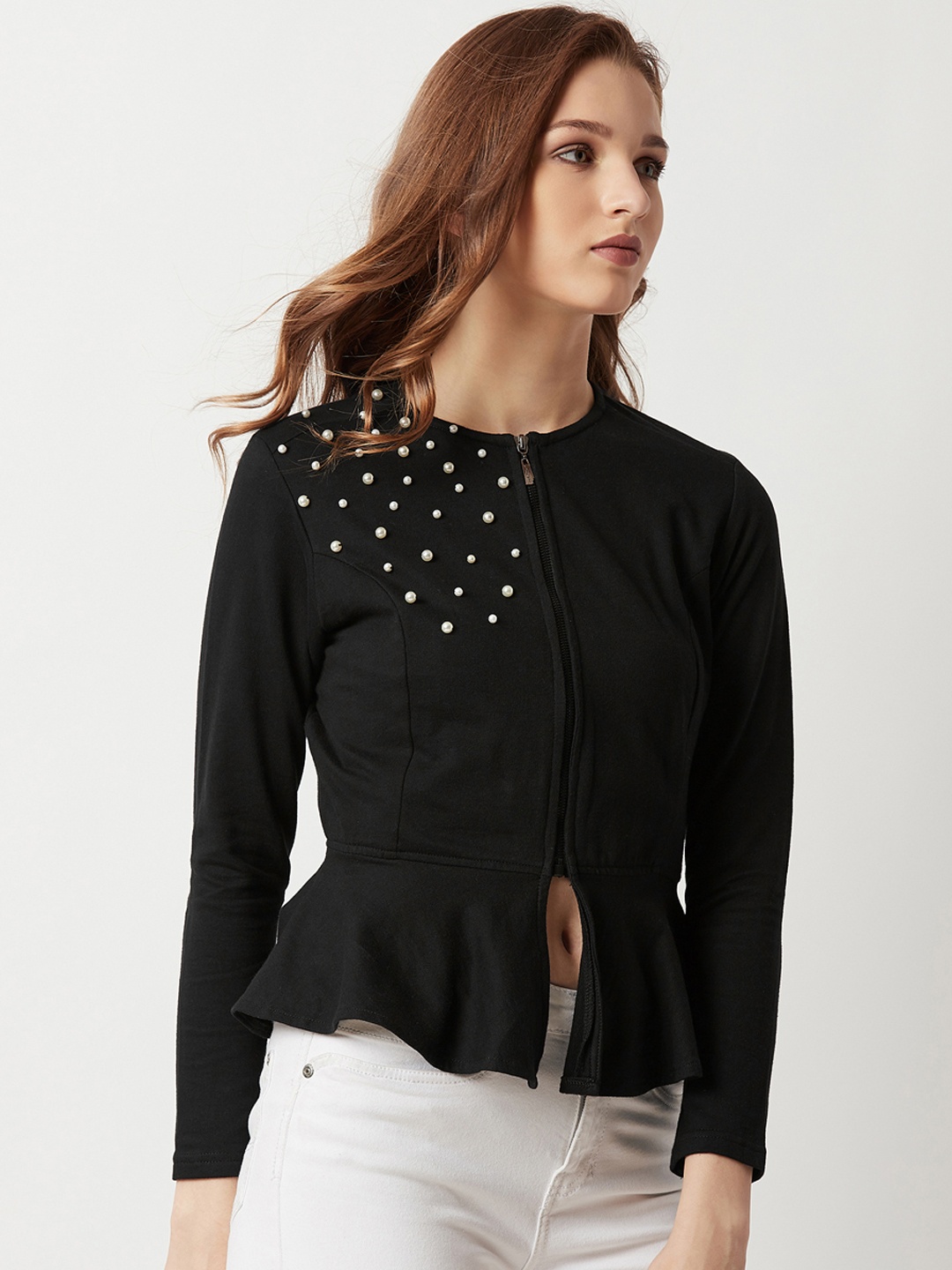 

Miss Chase Women Black Solid Lightweight Tailored Jacket