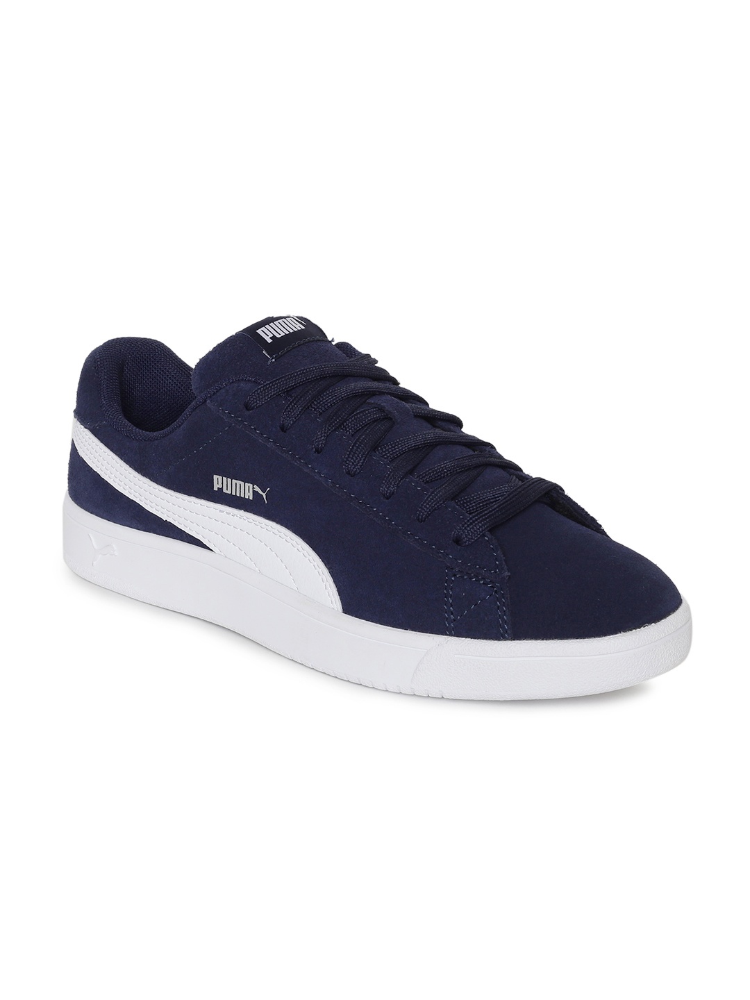 

Puma Navy Blue Men Court Breaker Derby Suede Sneakers