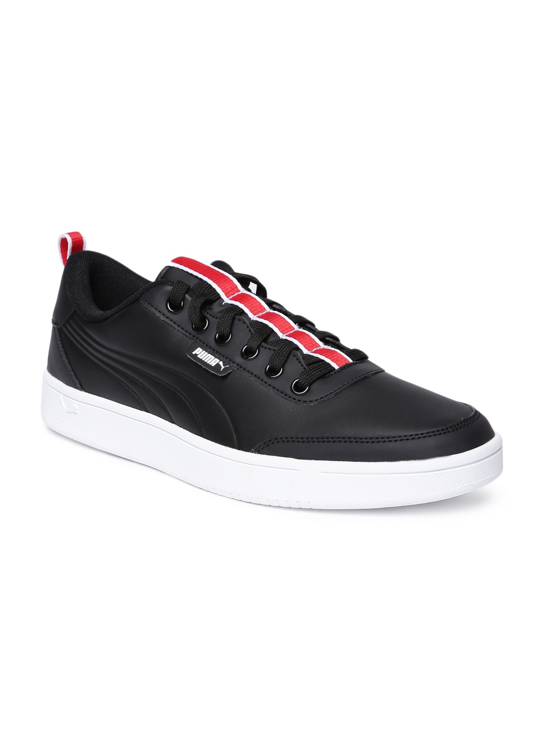 

Puma Men Black Court Breaker Flag Leather Sneakers