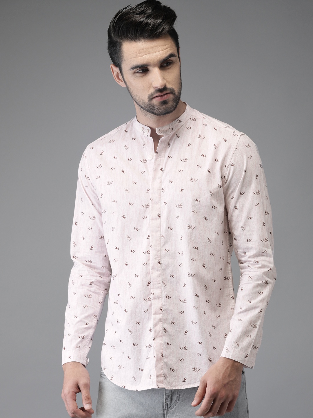 

Bene Kleed Men Pink Smart Regular Fit Printed Casual Shirt