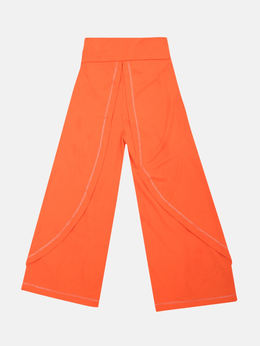 

Lil Orchids Girls Orange Loose Fit Solid Parallel Trousers