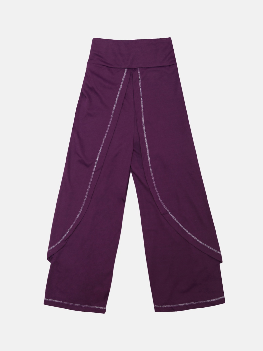 

Lil Orchids Girls Purple Loose Fit Solid Parallel Trousers