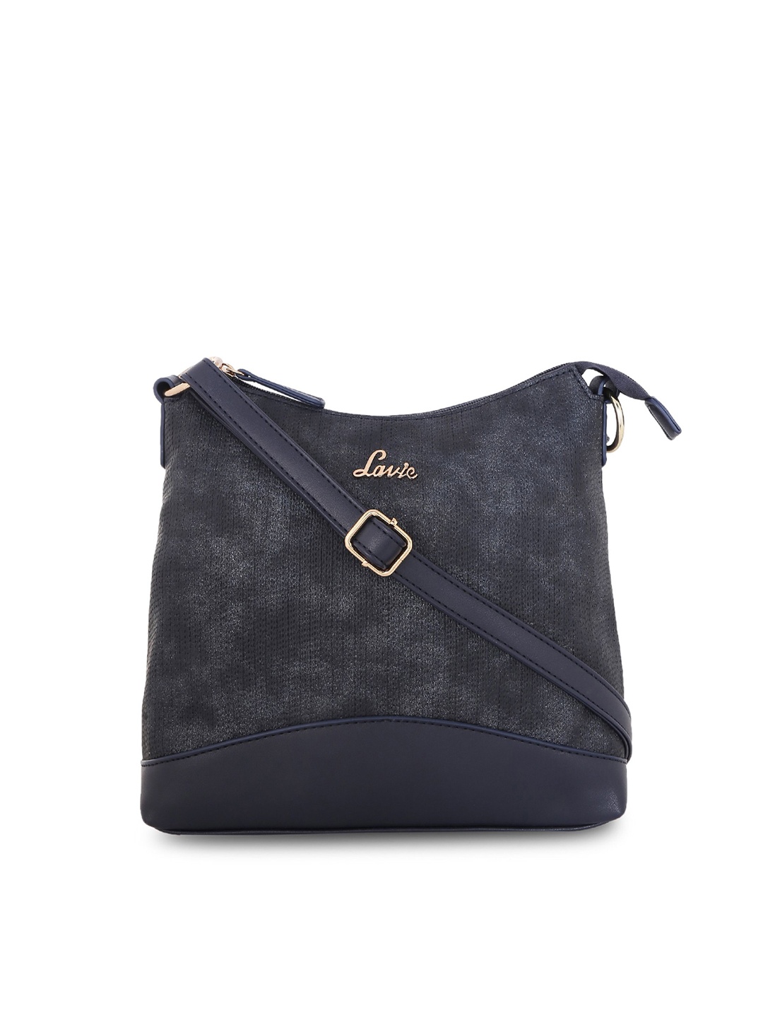 

Lavie Navy Blue Textured Sling Bag