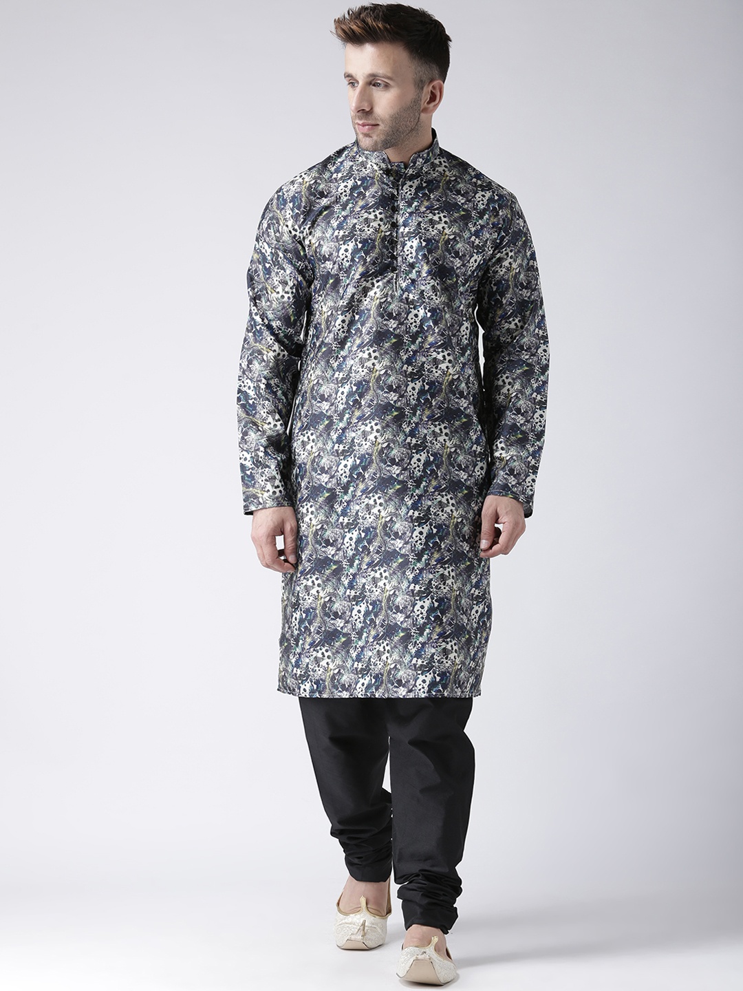 

Hangup Men Multicoloured Printed Kurta with Churidar, Multi