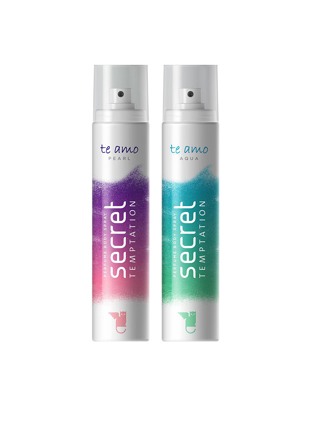 

Secret Temptation Women Te Amo Aqua Perfume & Pearl Perfume Body Spray 120ml each, White