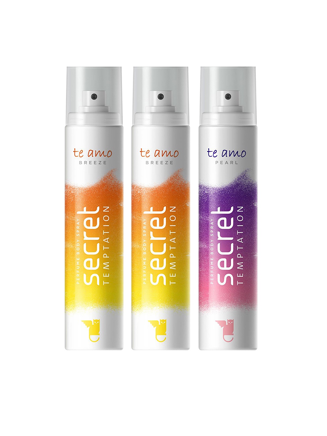 

Secret Temptation Pack of 3 Body Sprays 120 ml Each, White
