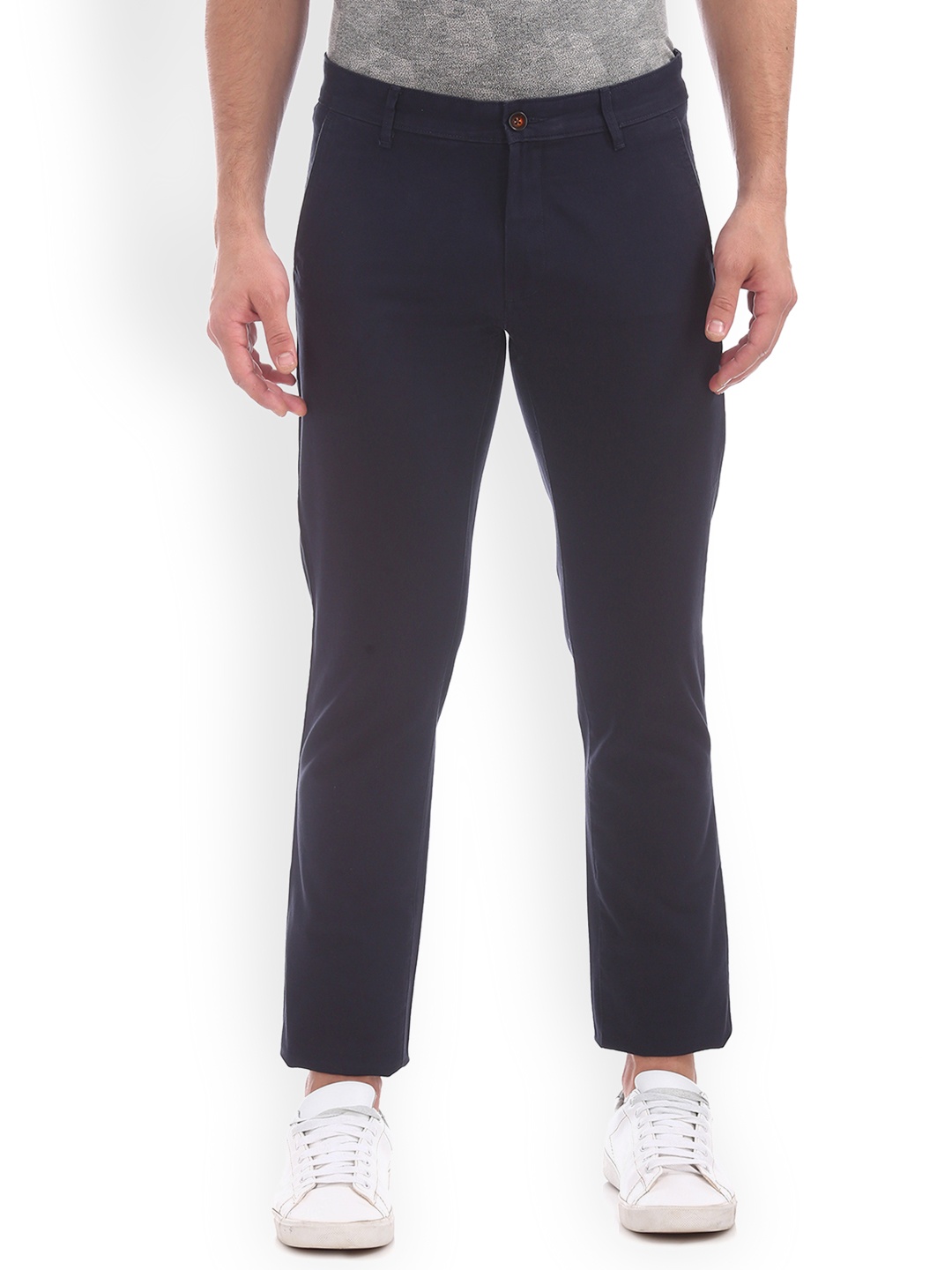 

Arrow Sport Men Blue Regular Fit Solid Regular Trousers