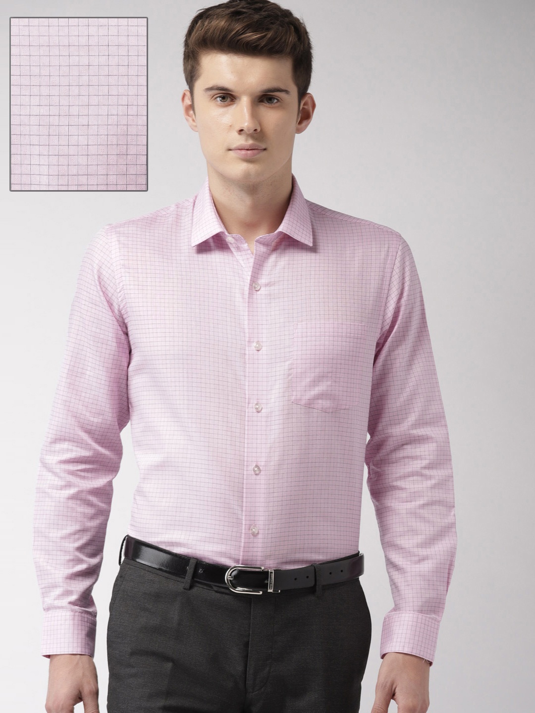 

Arrow Men Pink Premium Slim Fit Checked Formal Shirt