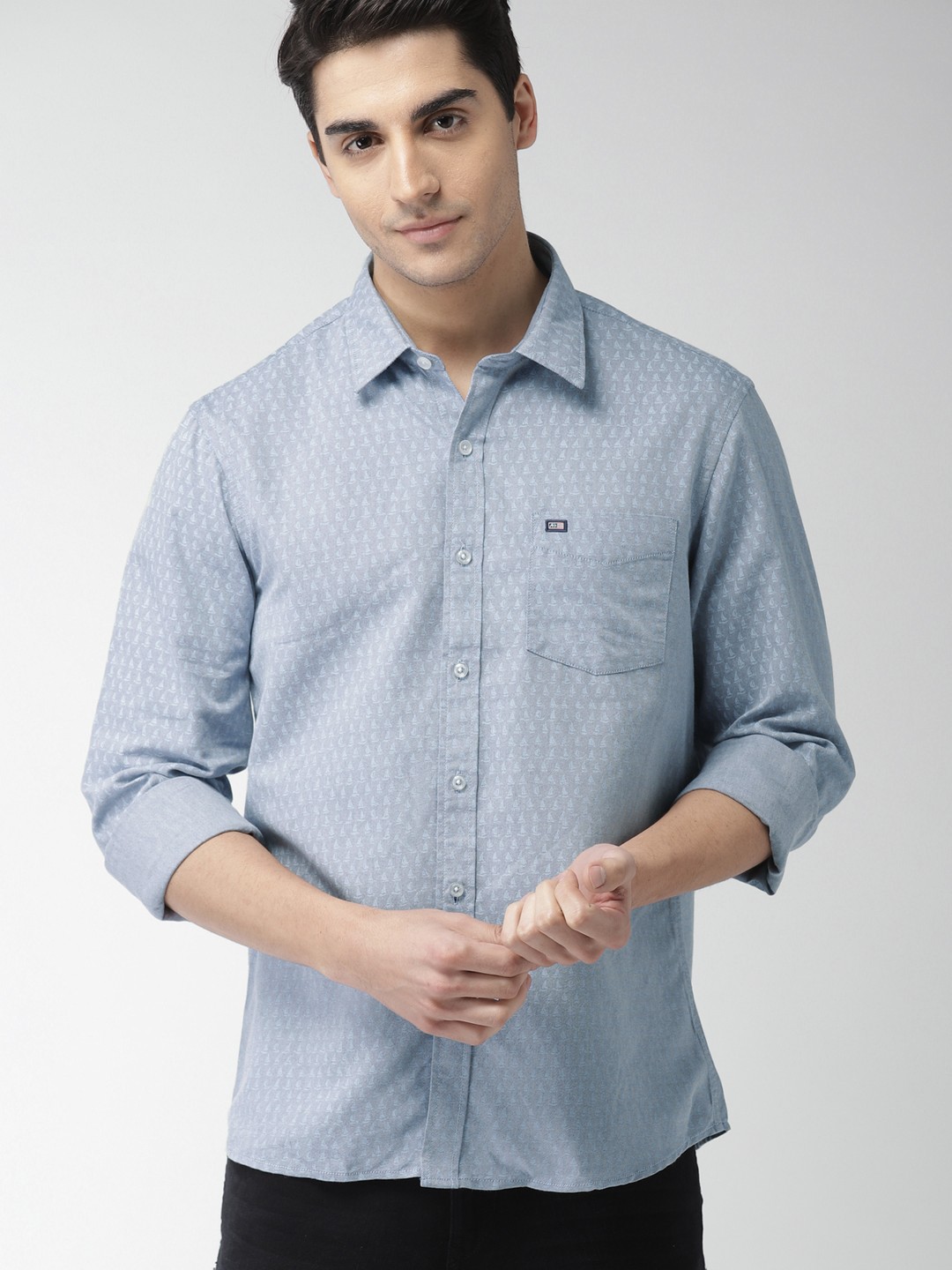 

Arrow Sport Men Grey Slim Fit Printed Casual Shirt