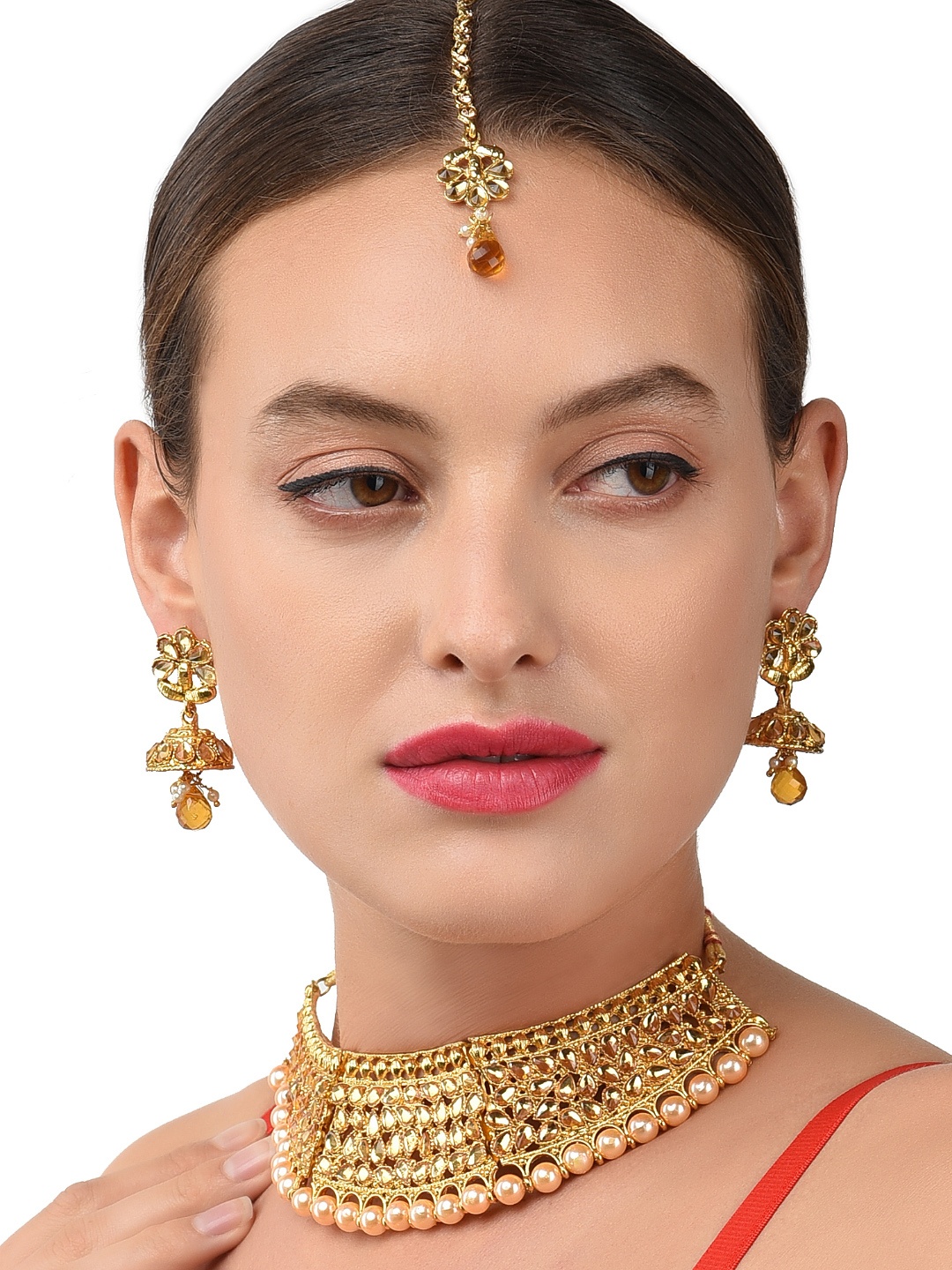 

Zaveri Pearls Gold-Plated Jewellery Set
