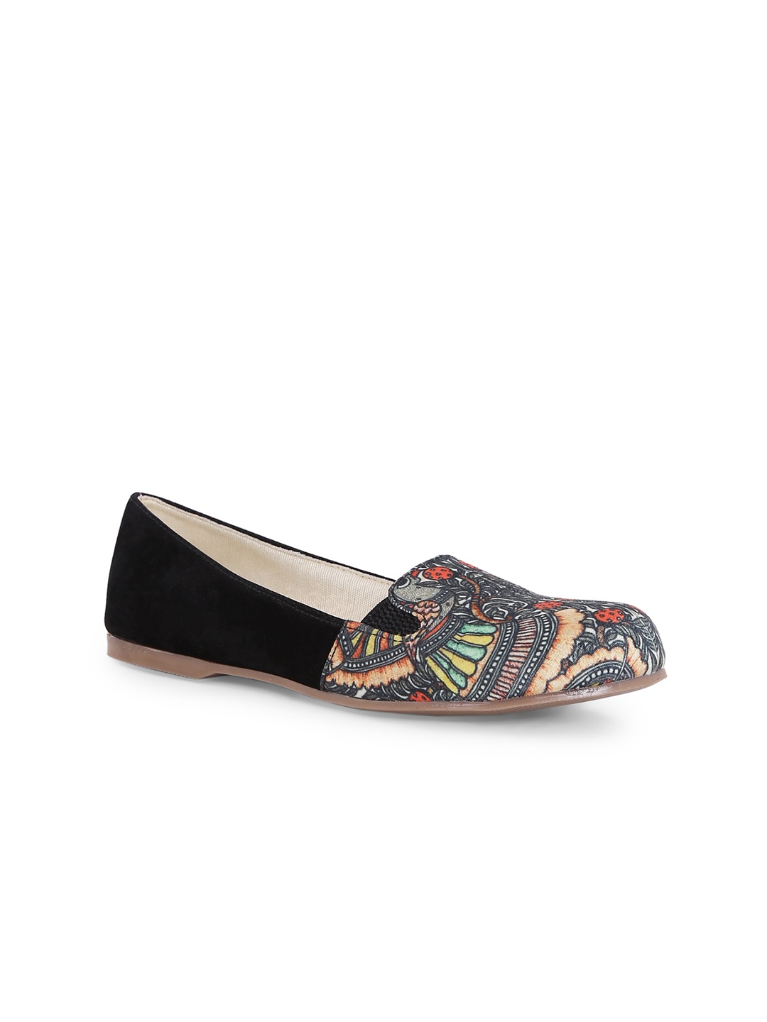 

Kanvas Women Black Printed Ballerinas