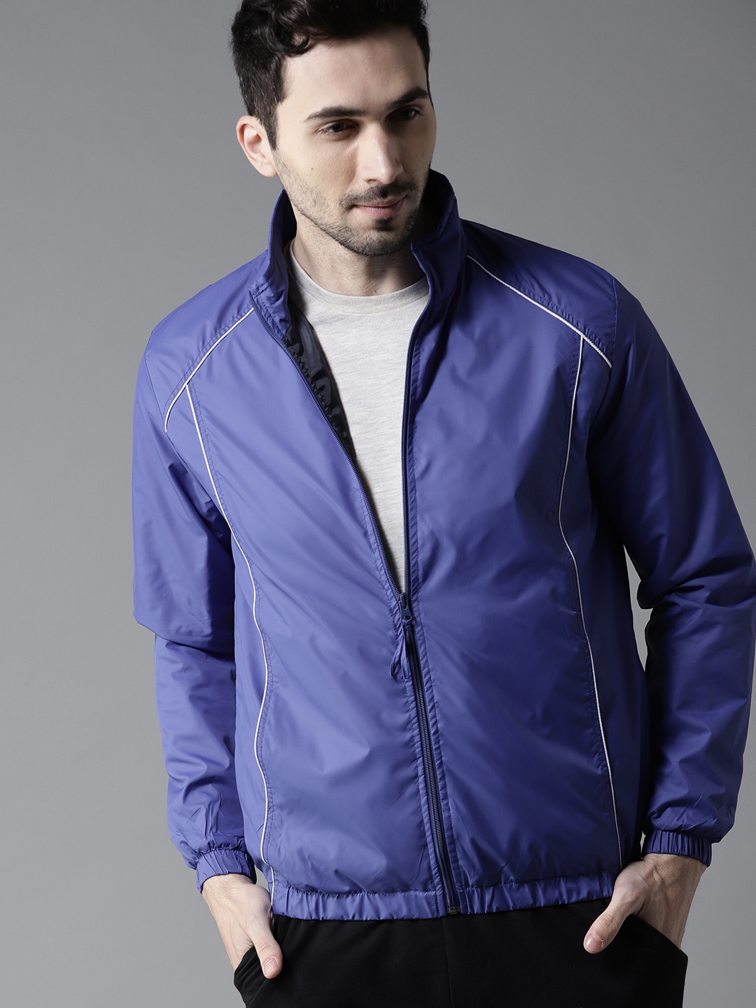 

HERE&NOW Men Blue Solid Tailored Jacket