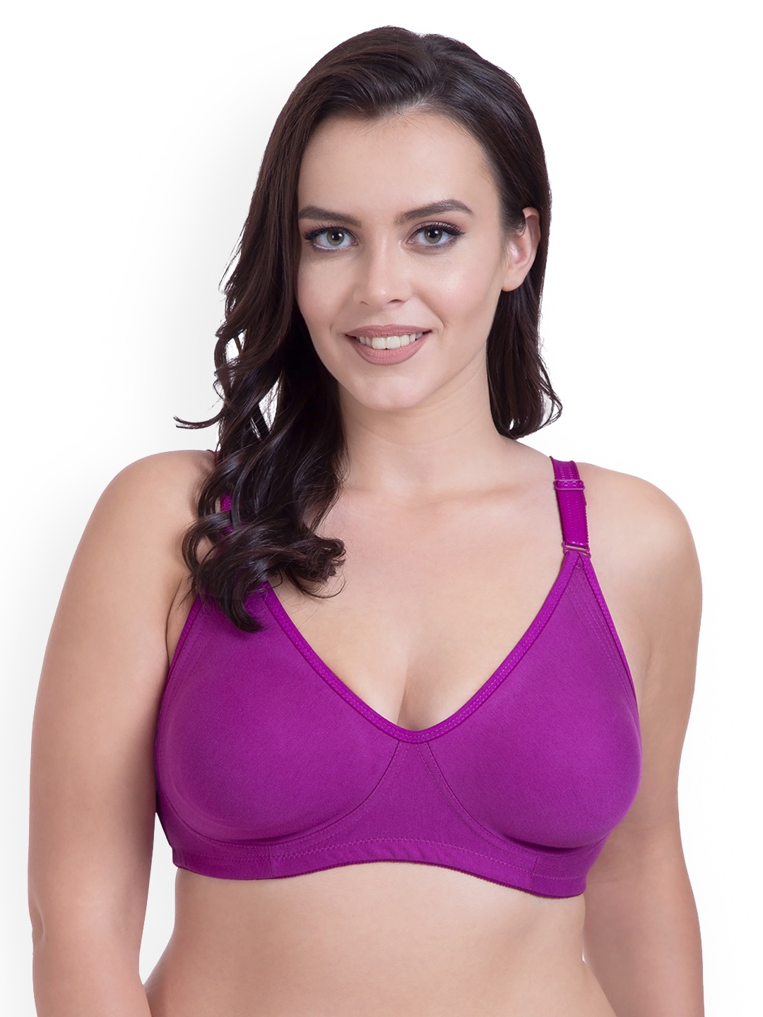 

Rajnie Purple Solid Non-Wired Non Padded Everyday Bra RJ667MG
