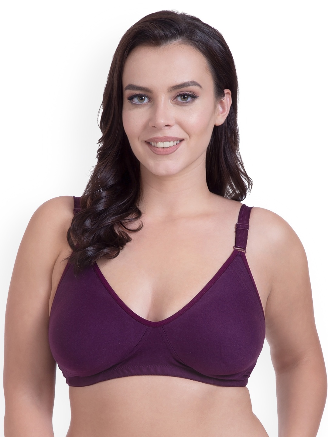

Rajnie Purple Solid Non-Wired Non Padded Everyday Bra RJ667DPR